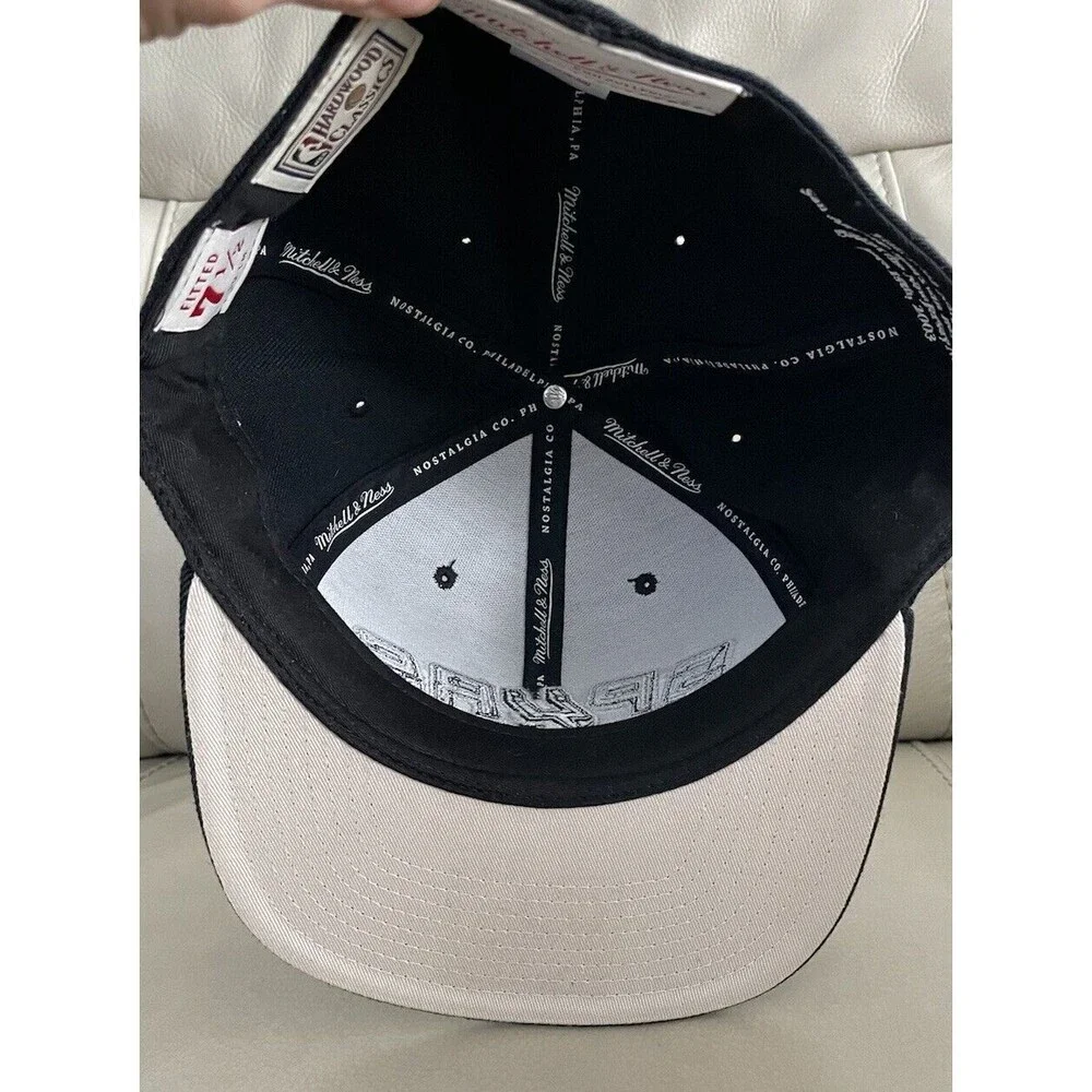 VTG San Antonio Spurs Mitchell & Ness Hardwood Classic Fitted 7 1/2 Never Worn - Picture 5 of 8